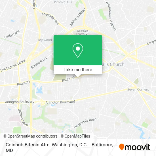 Coinhub Bitcoin Atm map