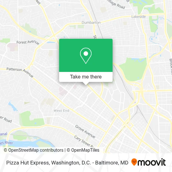 Pizza Hut Express map