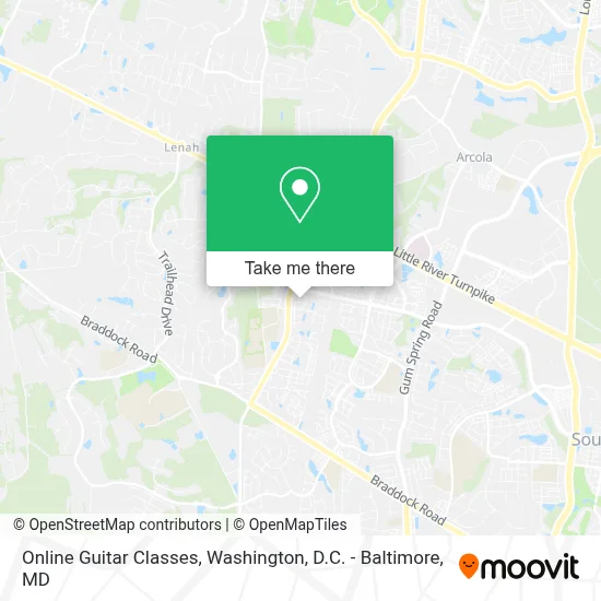 Online Guitar Classes map