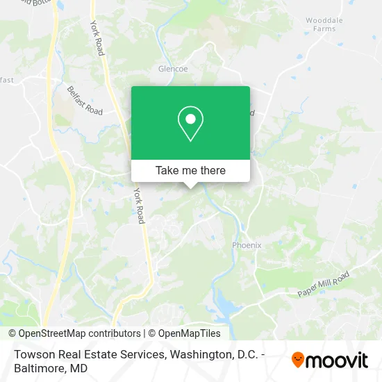 Towson Real Estate Services map