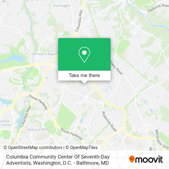 Columbia Community Center Of Seventh-Day Adventists map