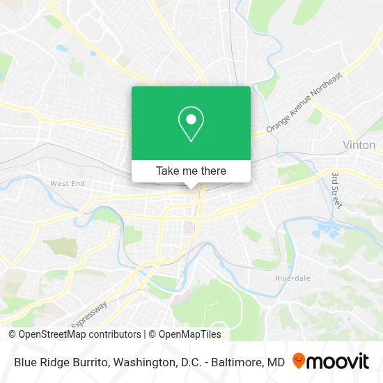 Blue Ridge Burrito map