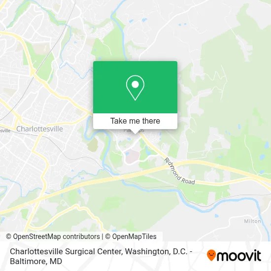 Charlottesville Surgical Center map