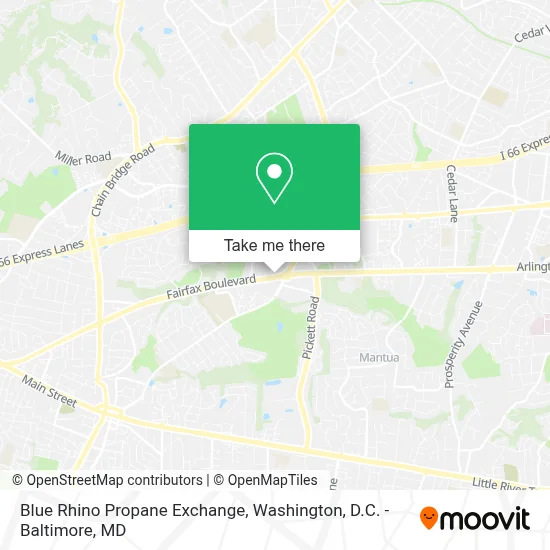 Blue Rhino Propane Exchange map