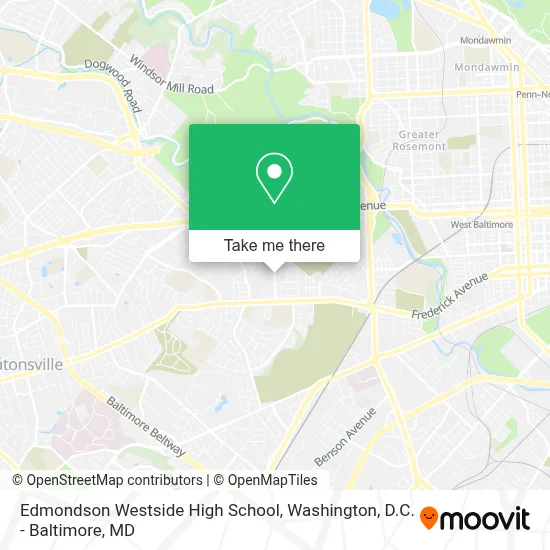Edmondson Westside High School map