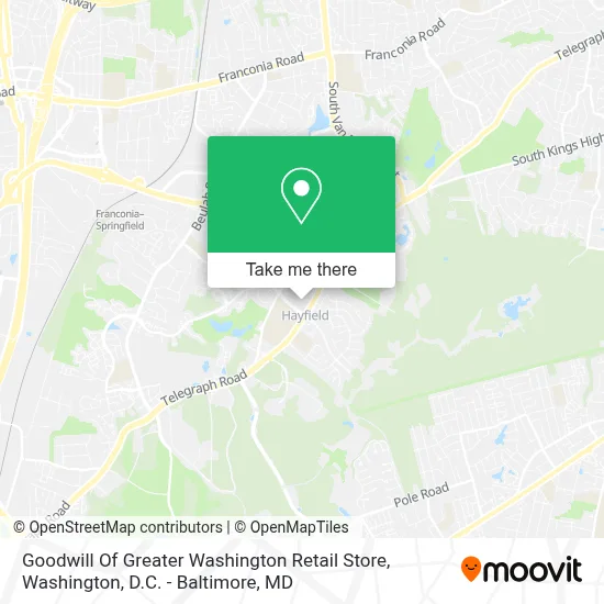 Goodwill Of Greater Washington Retail Store map