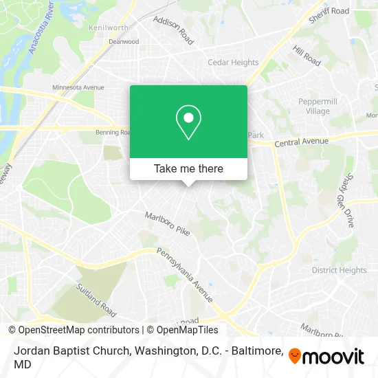 Jordan Baptist Church map