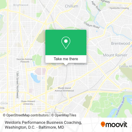 Weldon's Performance Business Coaching map