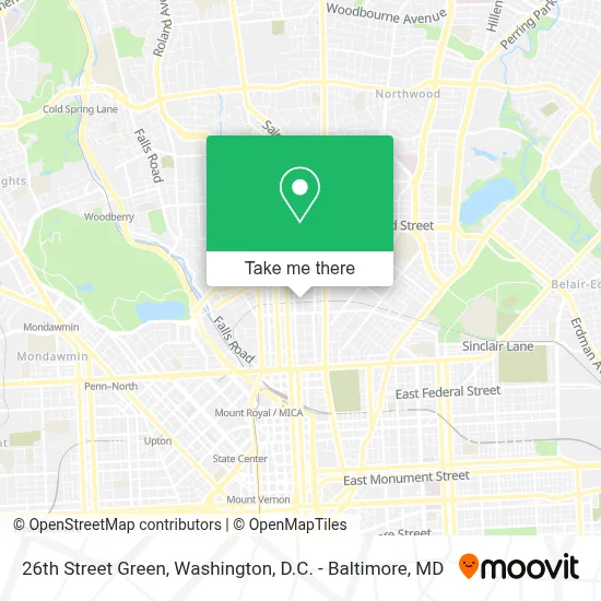 26th Street Green map