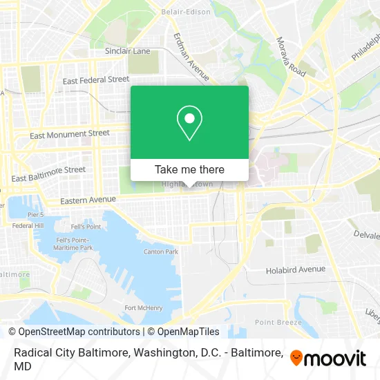 Radical City Baltimore map