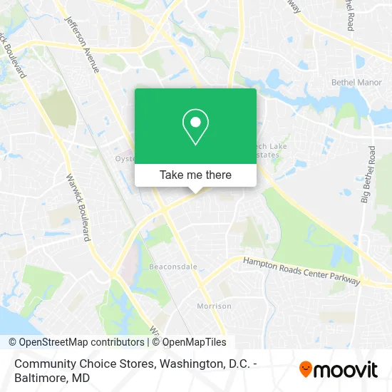 Community Choice Stores map