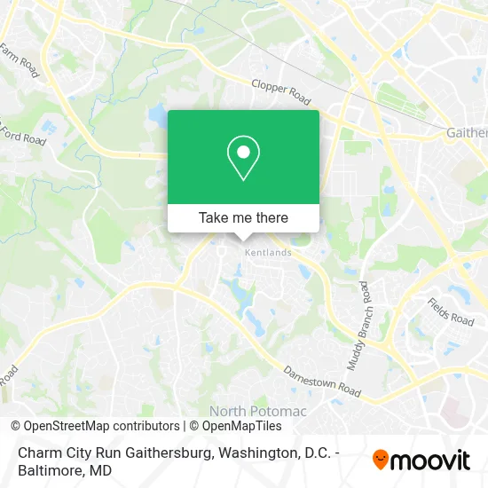 Charm City Run Gaithersburg map