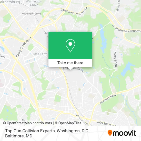 Top Gun Collision Experts map