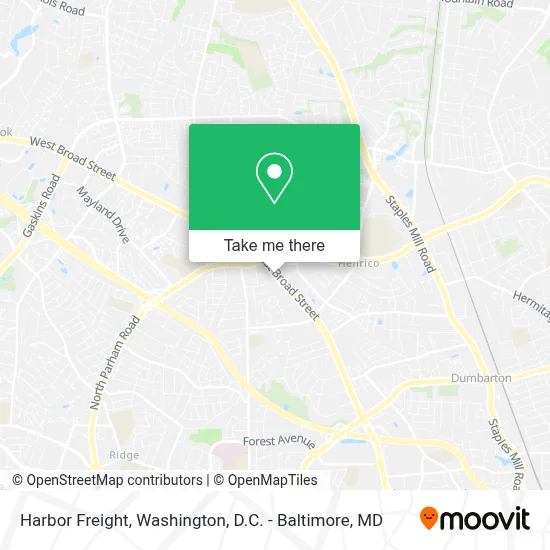 Harbor Freight map