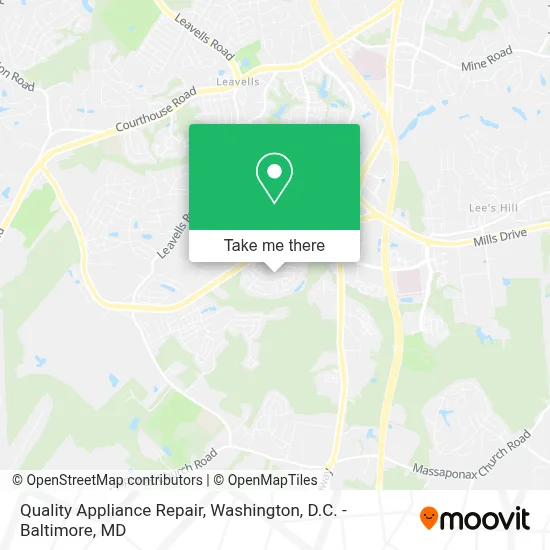 Quality Appliance Repair map