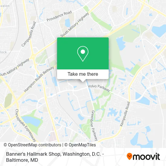 Banner's Hallmark Shop map
