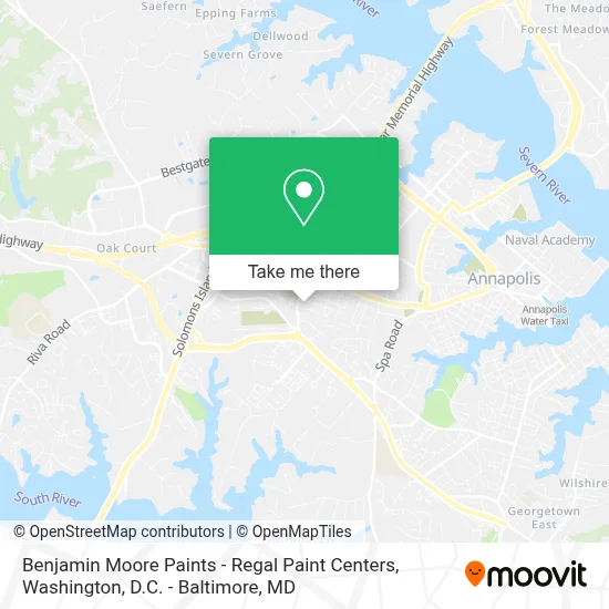 Benjamin Moore Paints - Regal Paint Centers map