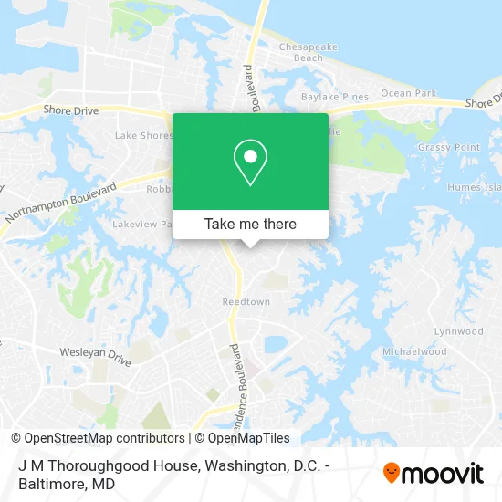 J M Thoroughgood House map