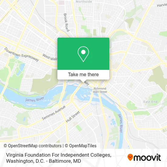 Virginia Foundation For Independent Colleges map