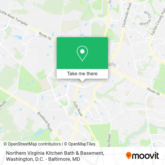 Northern Virginia Kitchen Bath & Basement map