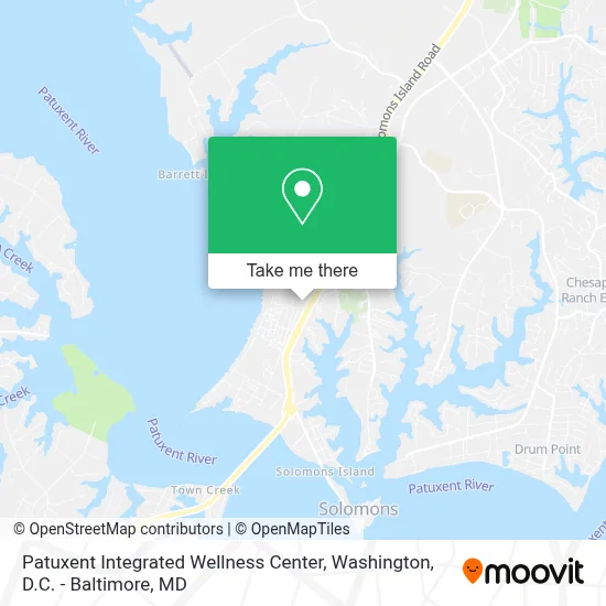 Patuxent Integrated Wellness Center map