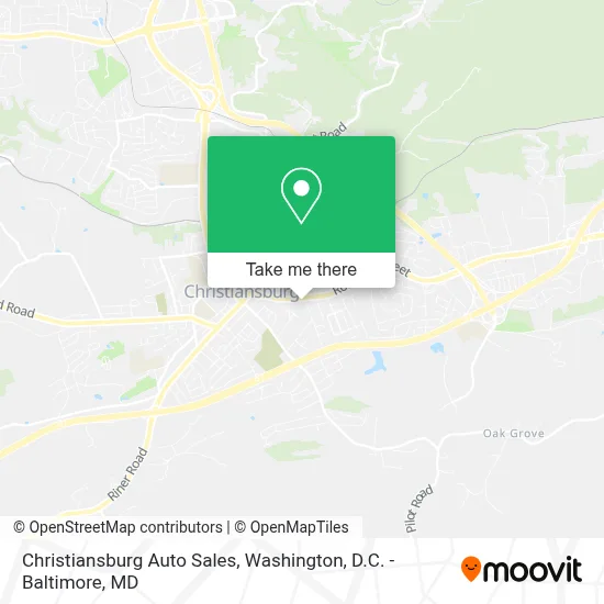 Christiansburg Auto Sales map