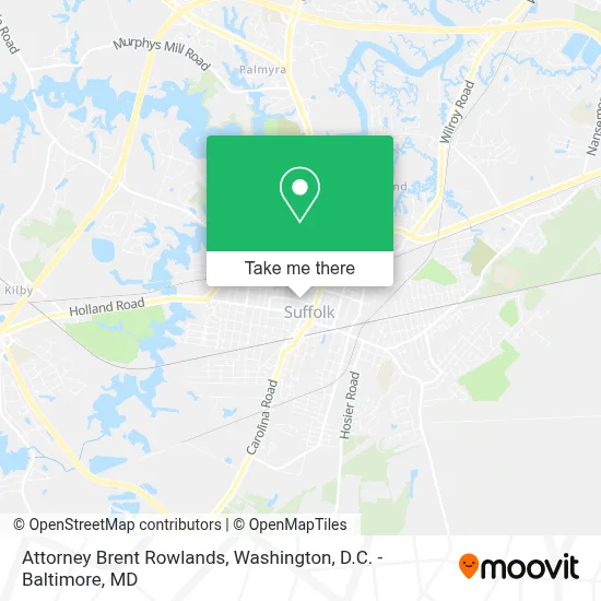 Attorney Brent Rowlands map