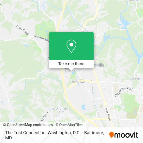 The Test Connection map