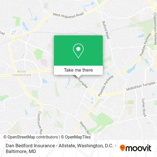 Dan Bedford Insurance - Allstate map