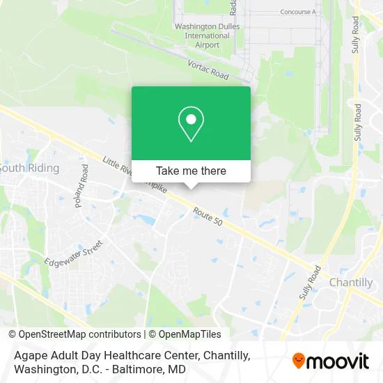 Agape Adult Day Healthcare Center, Chantilly map