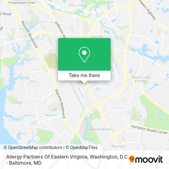 Allergy Partners Of Eastern Virginia map