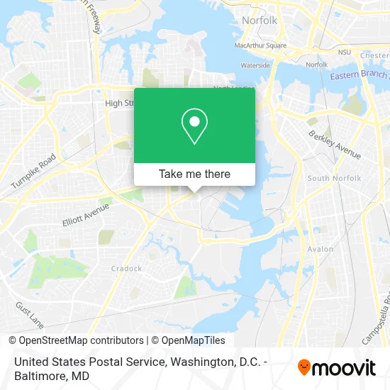 United States Postal Service map