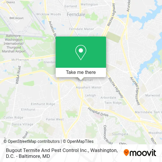 Bugout Termite And Pest Control Inc. map