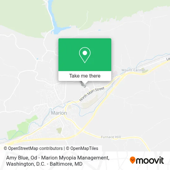 Amy Blue, Od - Marion Myopia Management map