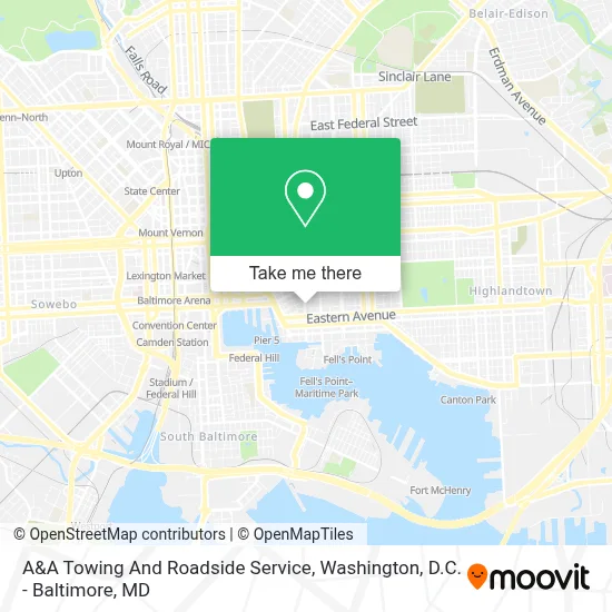 A&A Towing And Roadside Service map