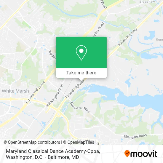 Maryland Classical Dance Academy-Cppa map