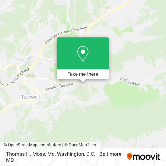 Thomas H. Moss, Md map