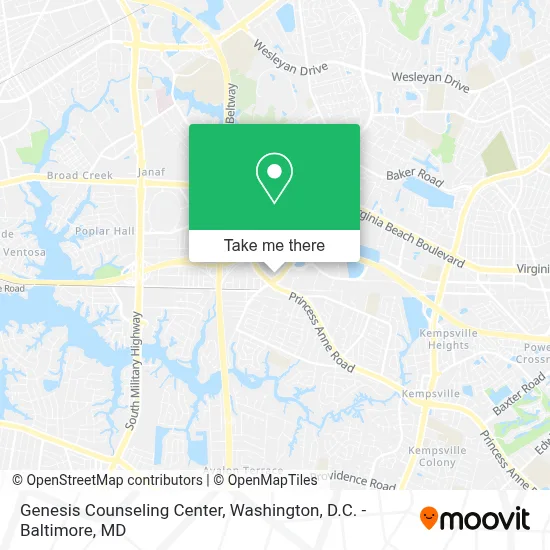 Genesis Counseling Center map