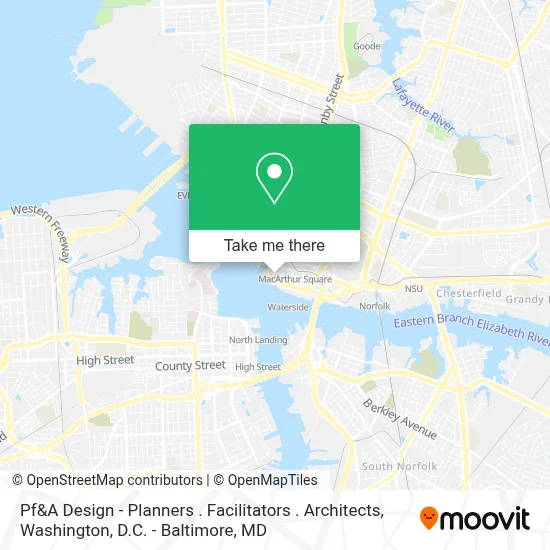 Pf&A Design - Planners . Facilitators . Architects map