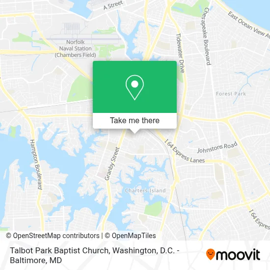 Talbot Park Baptist Church map
