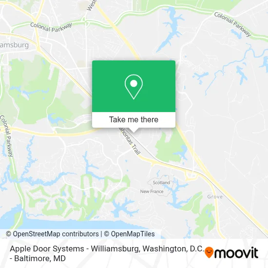 Apple Door Systems - Williamsburg map