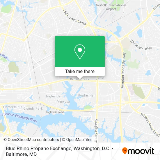 Blue Rhino Propane Exchange map