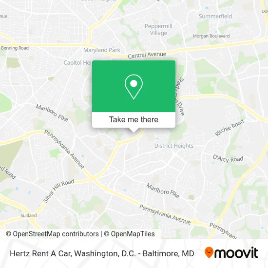 Hertz Rent A Car map