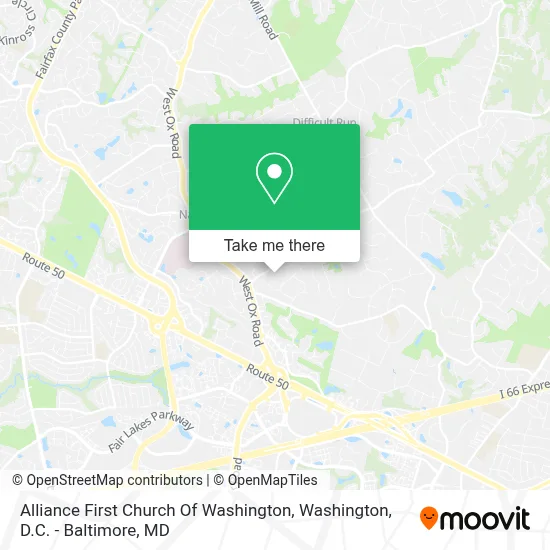 Alliance First Church Of Washington map