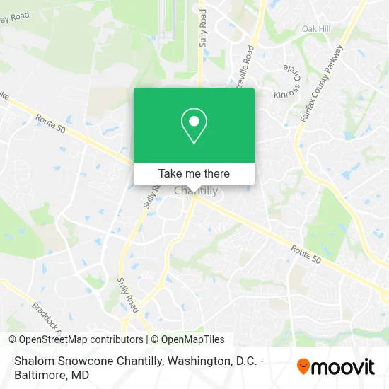 Shalom Snowcone Chantilly map