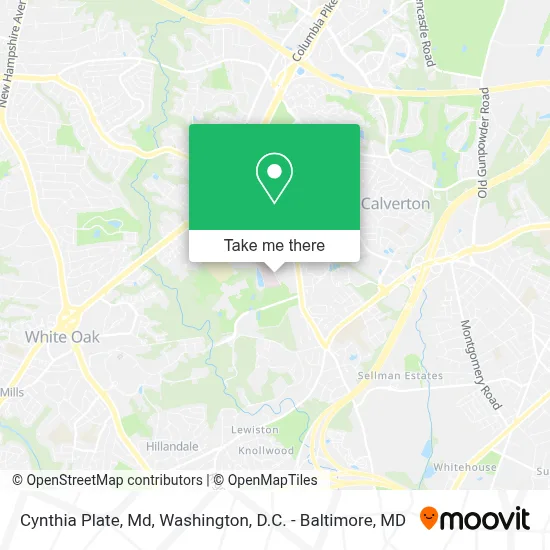 Cynthia Plate, Md map