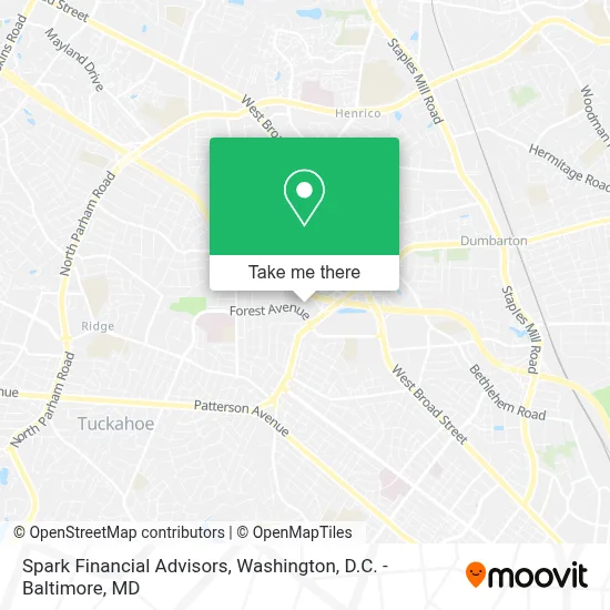 Spark Financial Advisors map