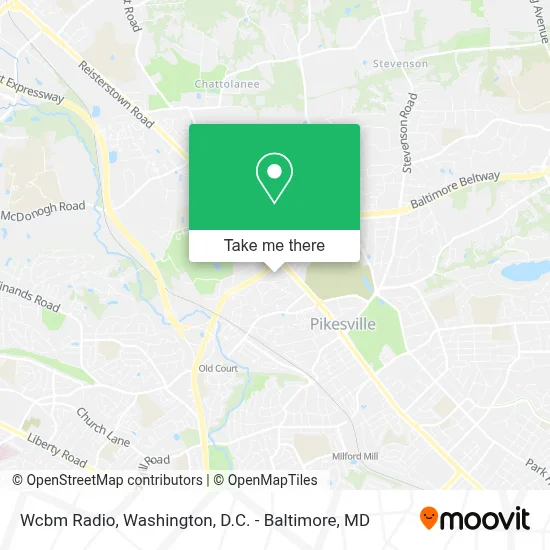 Wcbm Radio map