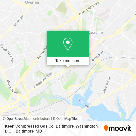 Keen Compressed Gas Co. Baltimore map