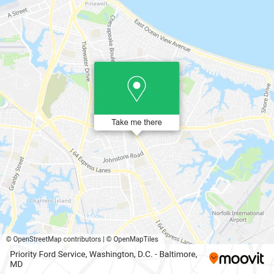 Priority Ford Service map